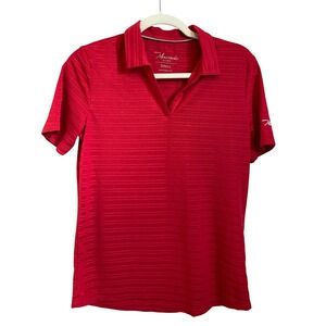 Macade Golf Concept Women Red Polo Shirt Short Sleeve Size Small